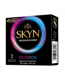 Prezervatyvai LifeStyles SKYN EXCITATION 3 vnt. dėžutė