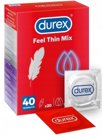 Durex Feel Thin Mix 40 vnt. prezervatyvų rinkinys