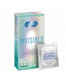 Durex Invisible Close Fit 10vnt prezervatyvų dėžutė