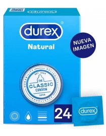 Prezervatyvai Durex Natural 24 vnt. dėžutė