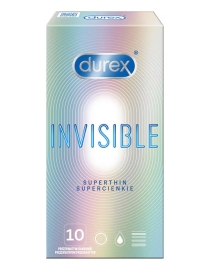 Prezervatyvai Durex Invisible 10vnt dėžutė