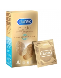 Prezervatyvai Durex Nude Extra Lubel 8 vnt.