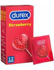 Durex Strawberry prezervatyvai 