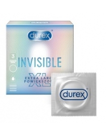 Prezervatyvai Durex Invisible XL 3vnt dėžutė
