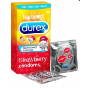 Durex Strawberry Emoji 12 vnt. dėžutė